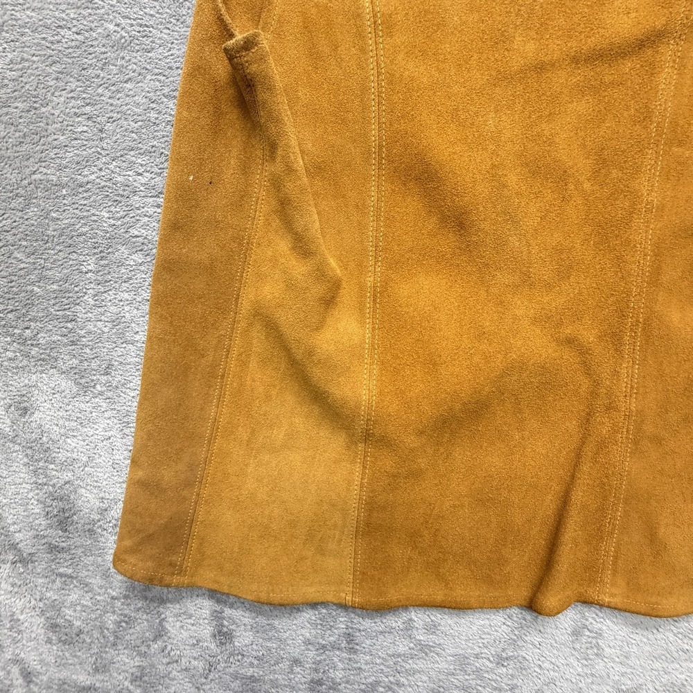 Vintage Jorgens Leather Design Vest Womens Small Brown Suede Unlined - Picture 12 of 15